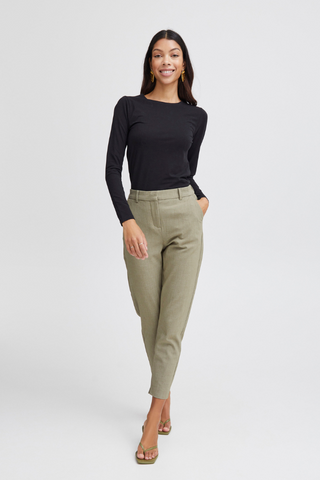 b. young BYPamila Long Sleeve Jersey Tee - Black 20807594