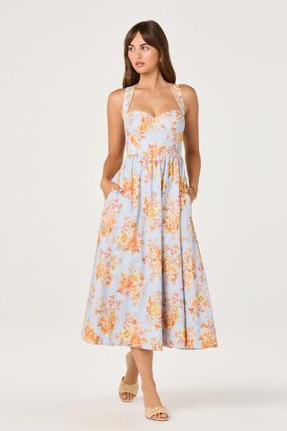 ASTR Beryl Garden Floral Midi Dress ACDR103439
