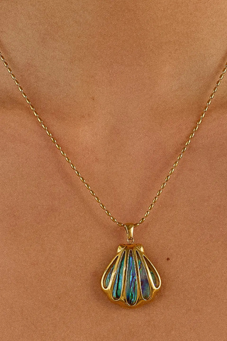 Flânerie by MAIQ Cydnee Gold Non-Tarnish Abalone Shell Necklace