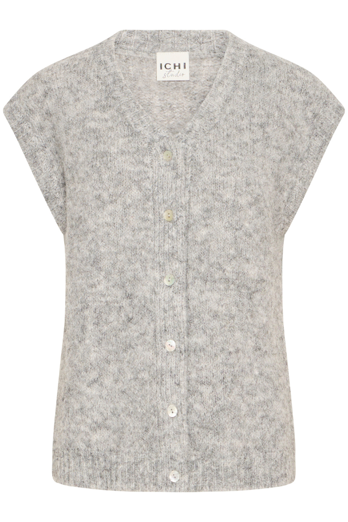 ICHI IHBelablue Button Front Sweater Vest 20124197