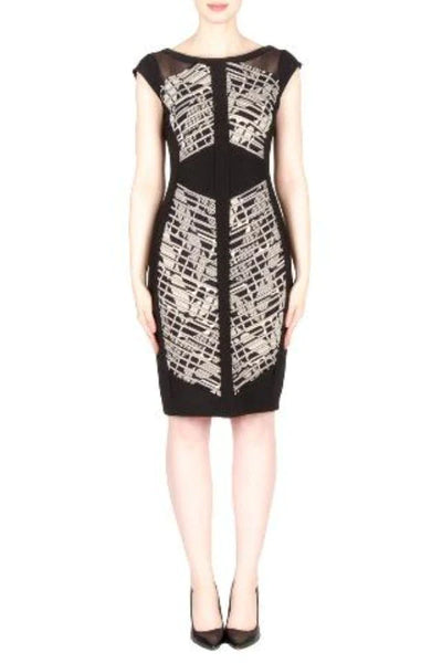 joseph ribkoff sheer panel dress LAST ONE SZ 6 - Joseph Ribkoff Sheer Panel Dress Style 223743