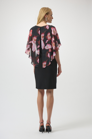 Ribkoff Recycled Floral Chiffon & Silky Knit Layered Dress 254164