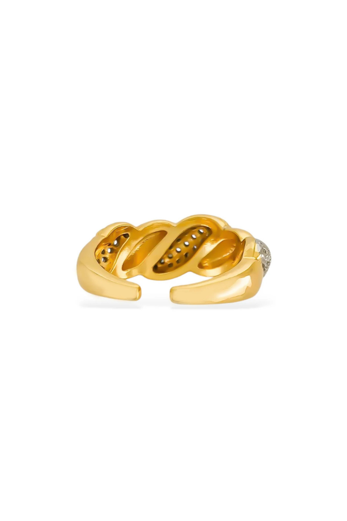 OMGBlings B3R005 - Two Tone Twisted Ring