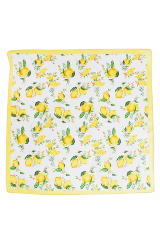 Lemons and Flowers Print Square Bandana Scarf Anarchy Street MMS8775