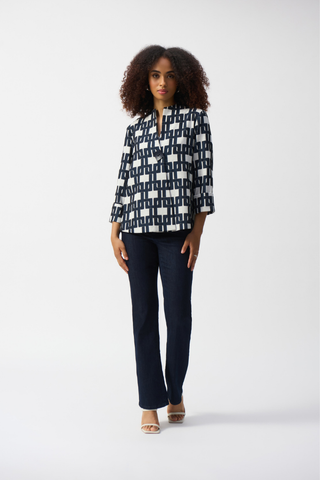 Ribkoff 251000 Geometric Jacquard Trapeze Jacket