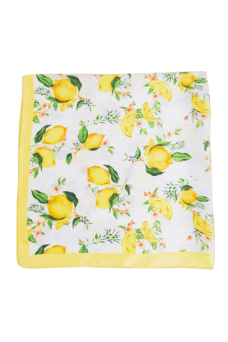 Lemons and Flowers Print Square Bandana Scarf Anarchy Street MMS8775