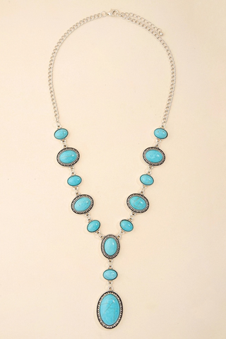 Western Turquoise Concho Station Y Necklace Anarchy Street 19212
