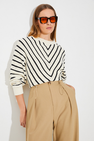 Suncoo Jilian Fluid Drawstring Wide Leg Pants