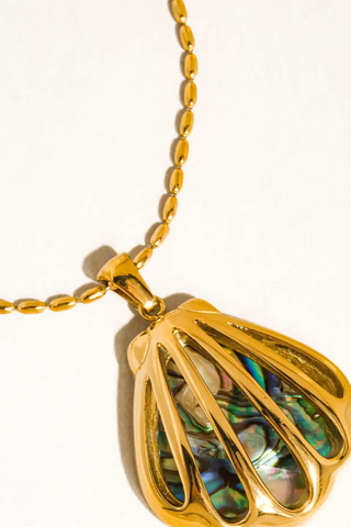 Flânerie by MAIQ Cydnee Gold Non-Tarnish Abalone Shell Necklace