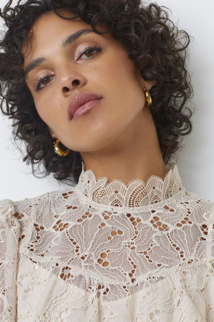 Suncoo Lucia Short Lace Blouse