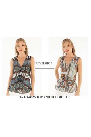Delilah Reversible Top - Jumanji