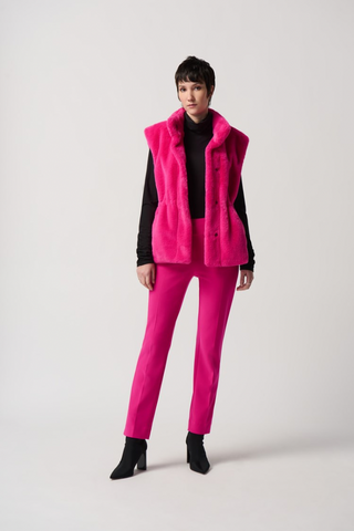 Faux Fur Vest with Pockets