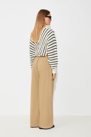 Suncoo Jilian Fluid Drawstring Wide Leg Pants