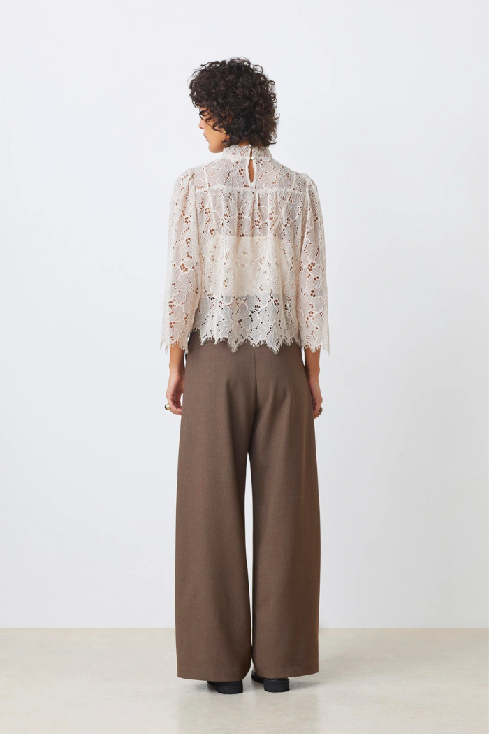 Suncoo Lucia Short Lace Blouse