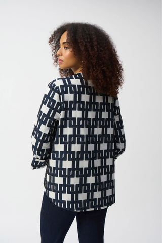 Ribkoff 251000 Geometric Jacquard Trapeze Jacket