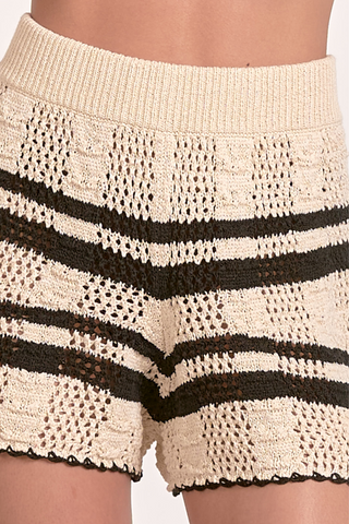 Elan Striped Knit Shorts TCR3131