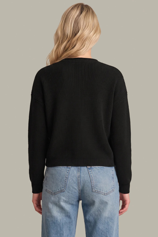 Daphne Cropped Cotton Pullover - Black 525 America 110039907