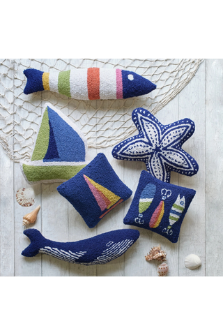 Shaped Picket Fish Hook Pillow - Kate Nelligan