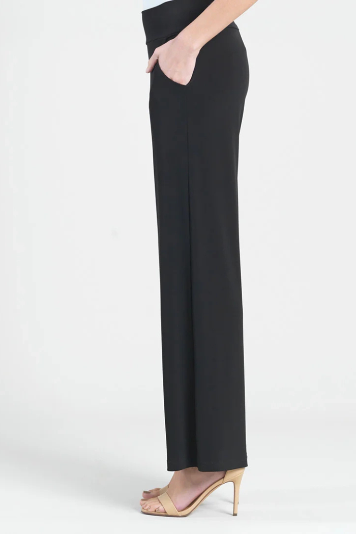 The Ultimate Wrinkle-Free Wide Leg Travel Pant – Classic Black with Pockets