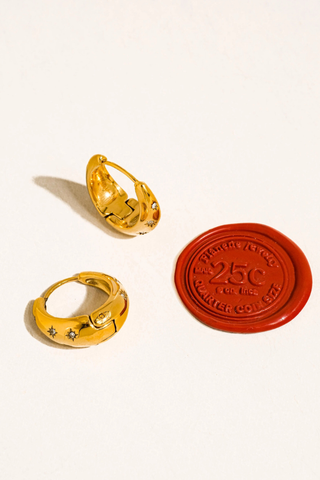 Flânerie Solira Star Hoop Earrings 122803102955