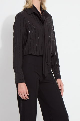 Tatiana Striped Sequin Shirt Lyssé 23-4028-M4