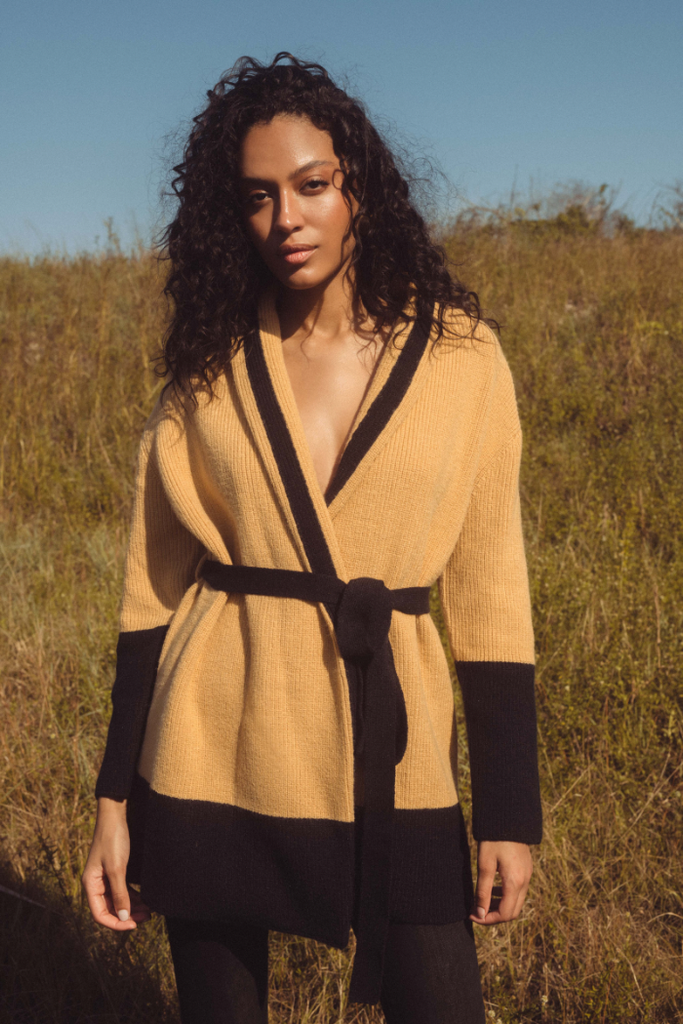 Belted Color Block Cardigan – The Dressing Room