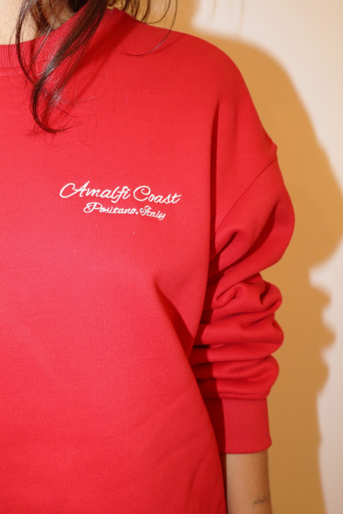 Amalfi Coast Sweatshirt | Tomato Red