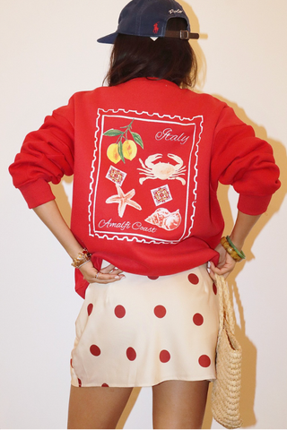Amalfi Coast Sweatshirt | Tomato Red