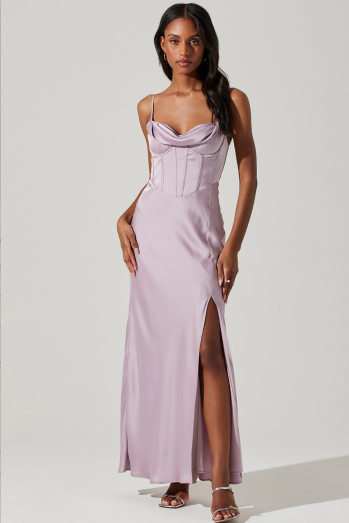 Cannes Satin Bustier Maxi Dress Cannes Satin Bustier Maxi Dress