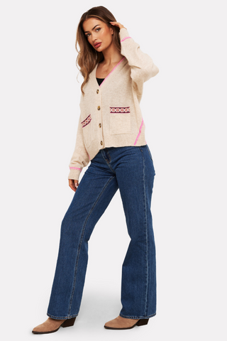 Brodie Mila Geo Trim Cardi