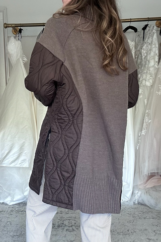 AMS Pure Cairo Sweater Dress Taupe