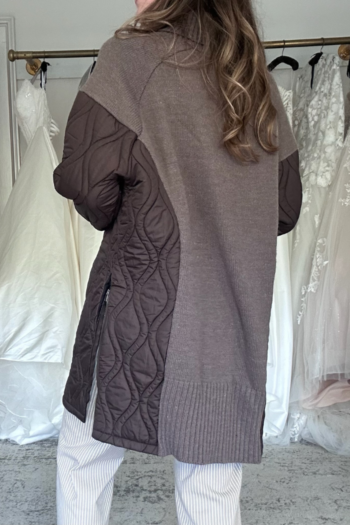 AMS Pure Cairo Sweater Dress Taupe