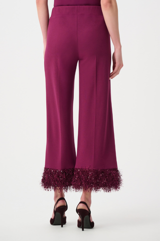 Scuba Crepe Wide Leg Pants With Fringe Ribkoff 263715