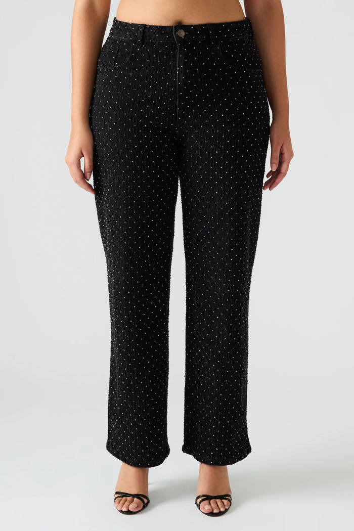 Steve Madden Avaline Crystal Jean - Black BP403668