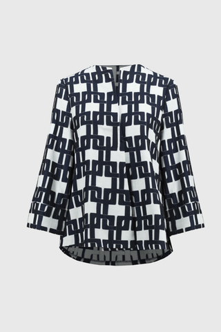 Ribkoff 251000 Geometric Jacquard Trapeze Jacket