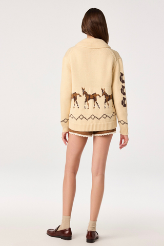 Ivy Western Intarsia Zip Cardigan ASTR ACT19551