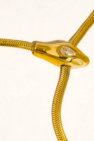 Flânerie by MAIQ Gildora Gold Non-Tarnish Serpent Y Lariat Necklace