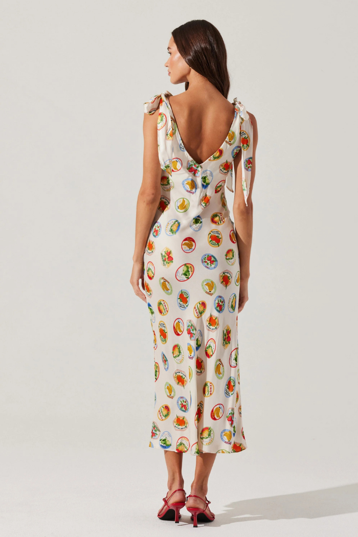 allexina satin midi dress ASTR the Label Allexina Dress in Ivory