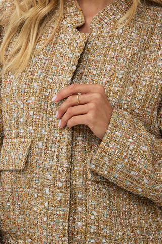 EsQualo Tweed Bomber Jacket W2417708