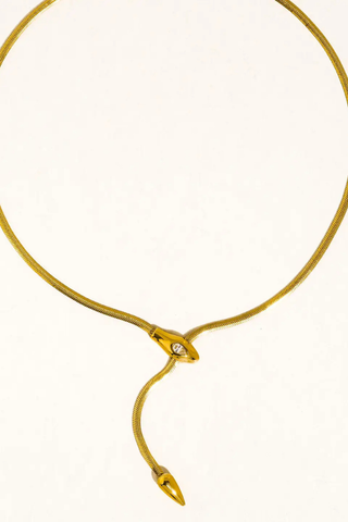 Flânerie by MAIQ Gildora Gold Non-Tarnish Serpent Y Lariat Necklace