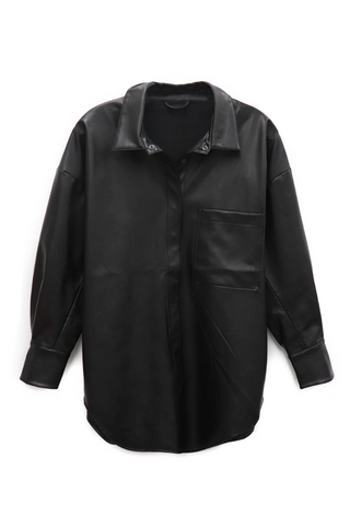 Vegan Leather Shacket