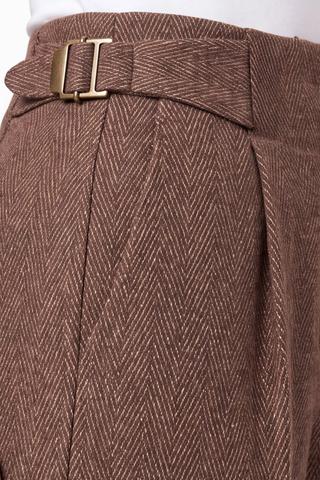 High Rise Pleated Wide Leg Trouser with Side Tab Liverpool LM7B65TL78