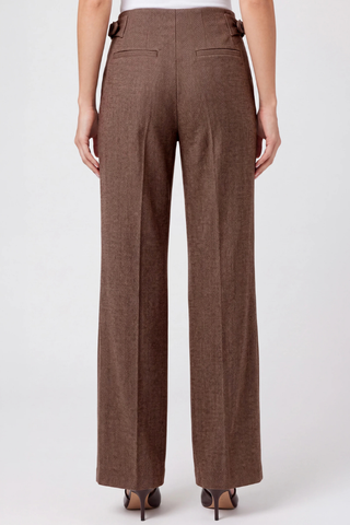 High Rise Pleated Wide Leg Trouser with Side Tab Liverpool LM7B65TL78