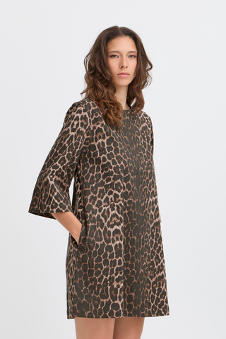 b. young BYKenna Dress 20816507 Denim Leopard