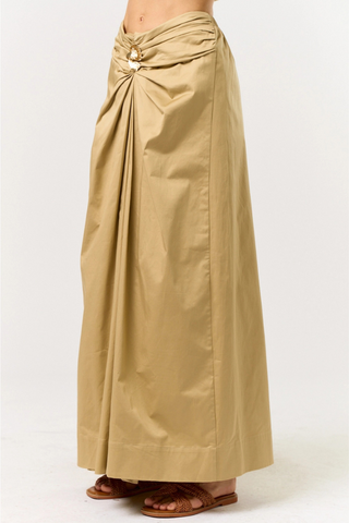 lalavon Shirring Maxi Skirt