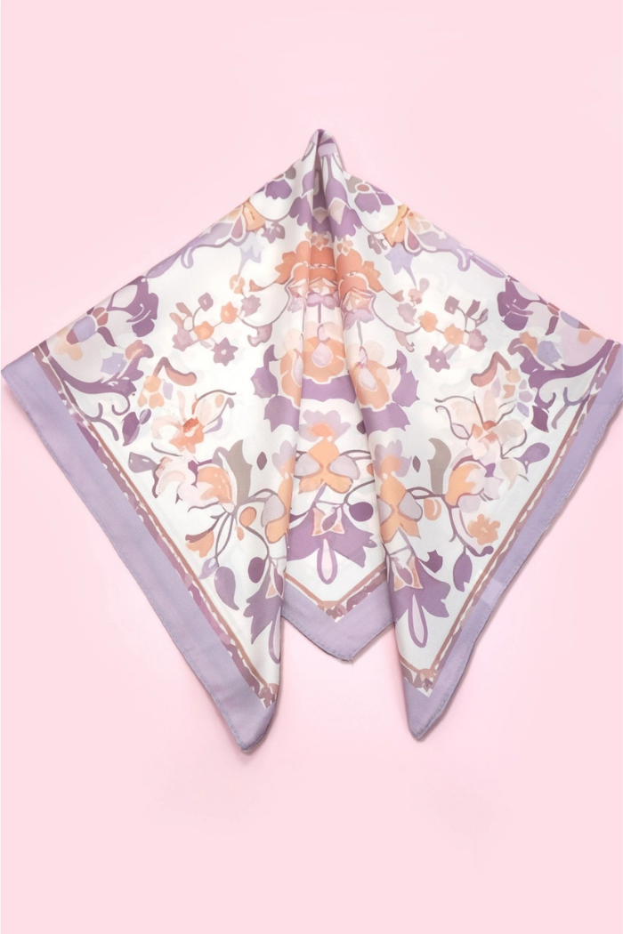 Josslyn Traditional Print Silky Feel Bandana Scarf