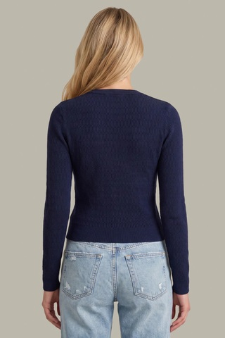Leni Novelty Rib Crewneck Dark Blue 525 America 110051433