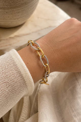25286-B Two-Tone Link Bracelet