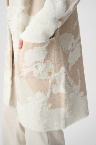 Abstract Jacquard Sweater Knit Long Cardigan Ribkoff 253956F26