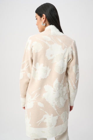 Abstract Jacquard Sweater Knit Long Cardigan Ribkoff 253956F26